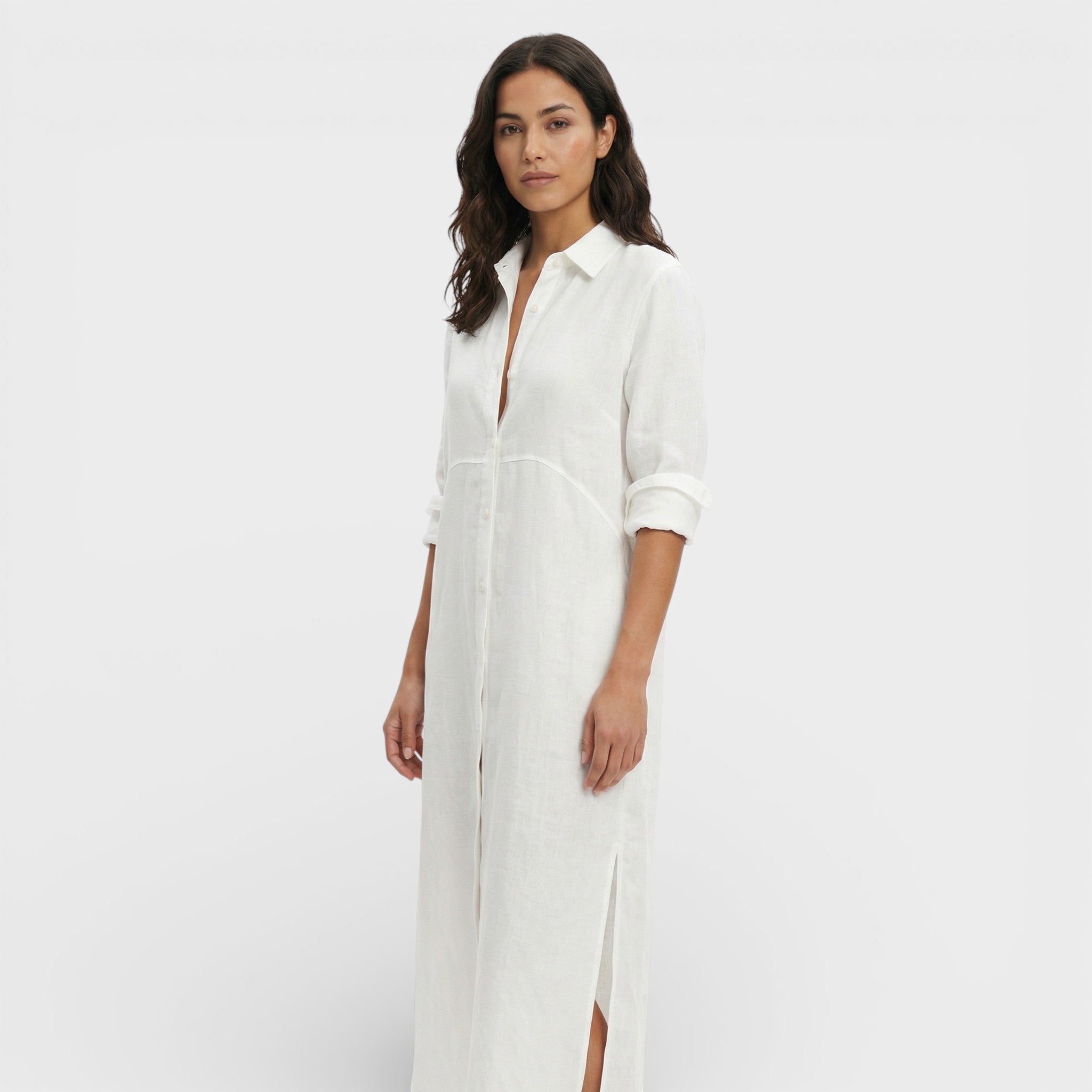 Loose Fit Maxi Shirt Dress for Women