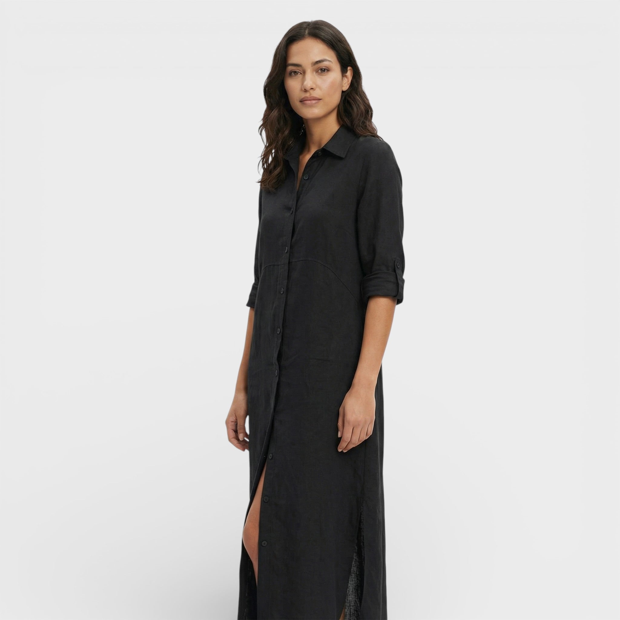 Loose Fit Maxi Shirt Dress for Women