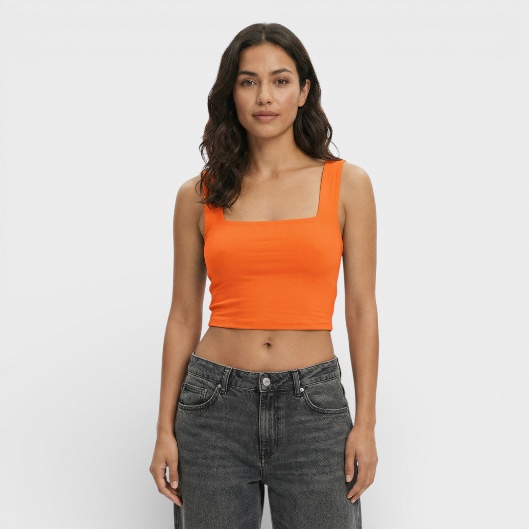 Square Neck Crop Top for Women