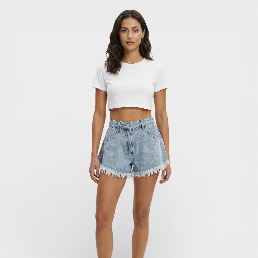Black Denim Shorts for Women