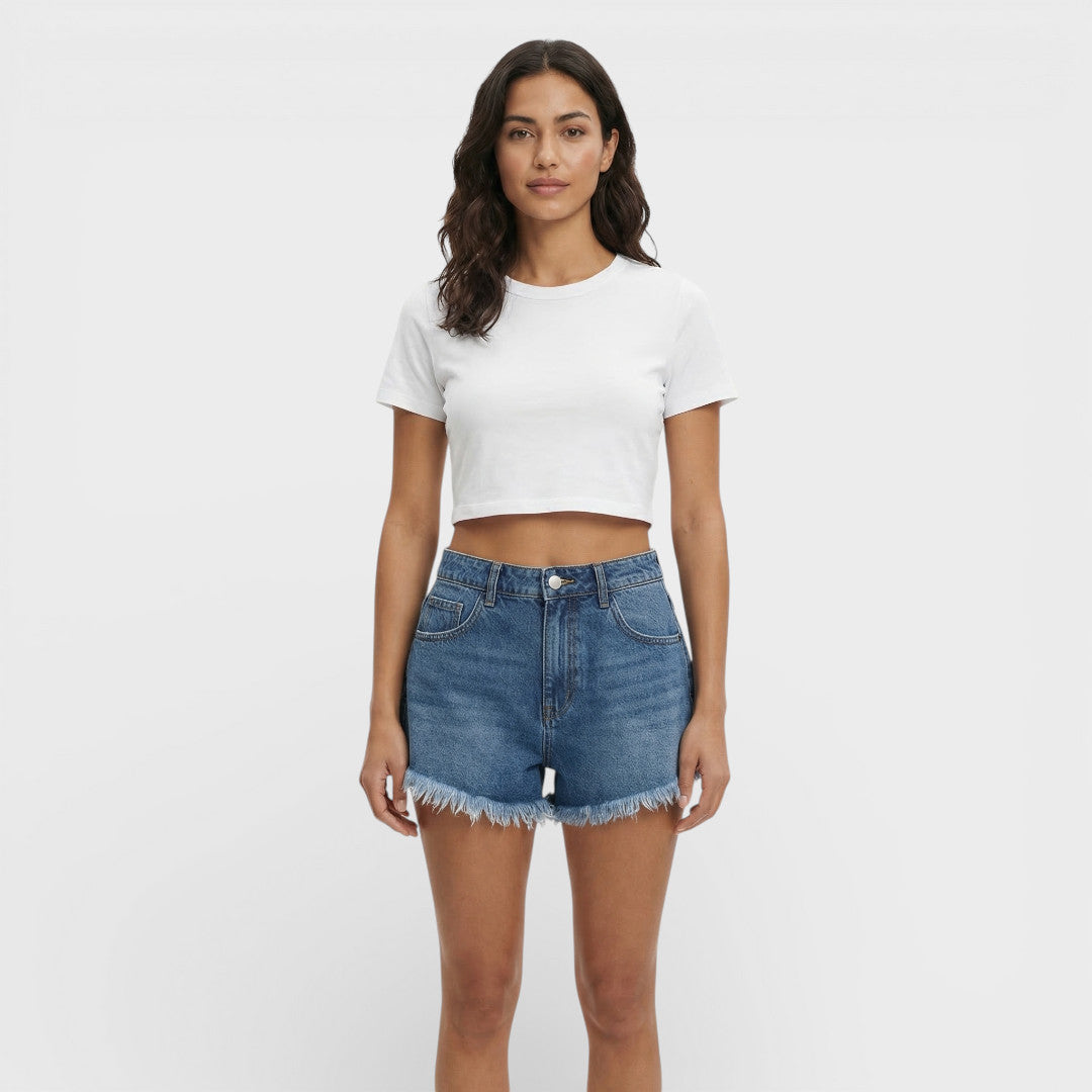 Black Denim Shorts for Women