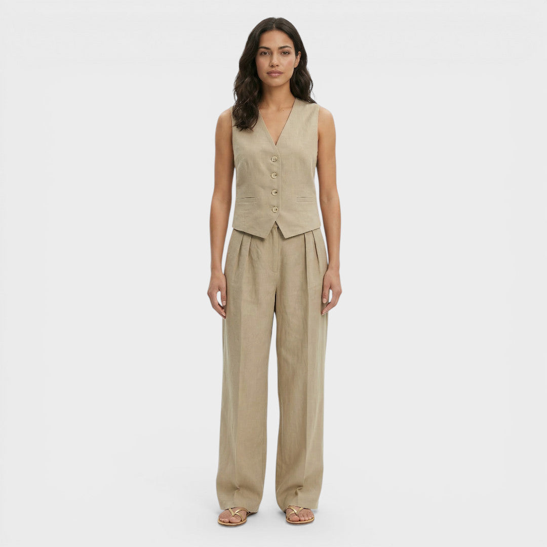 Women's Set Vest Office Pants