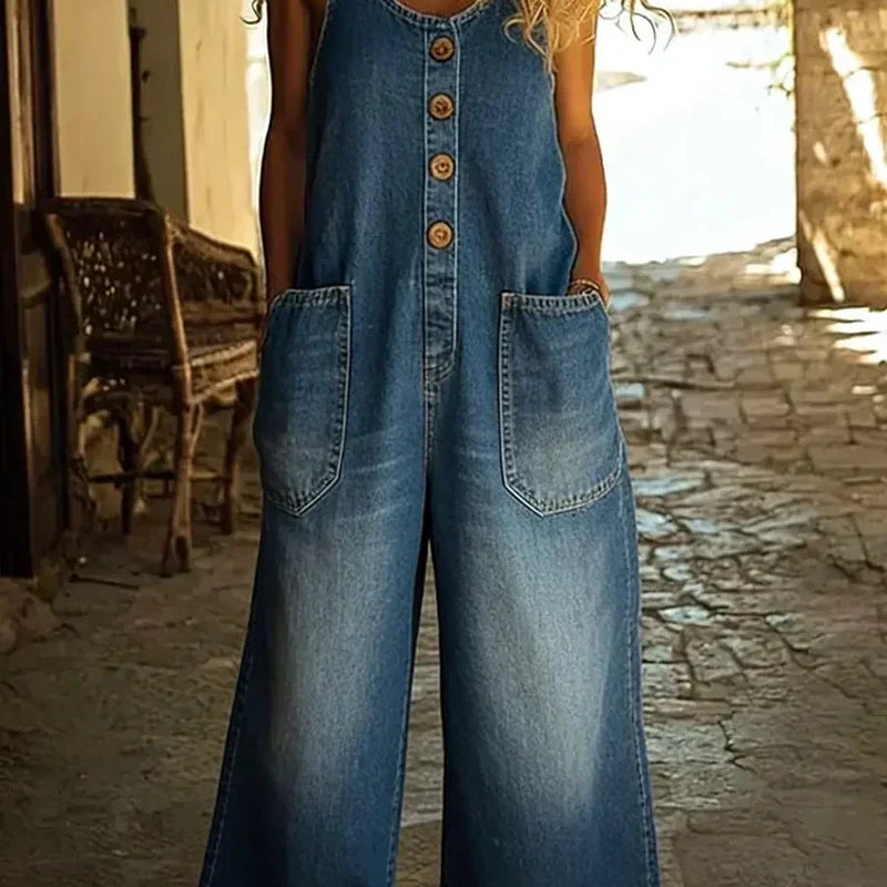 Valeria | Vintage Style Denim Overall